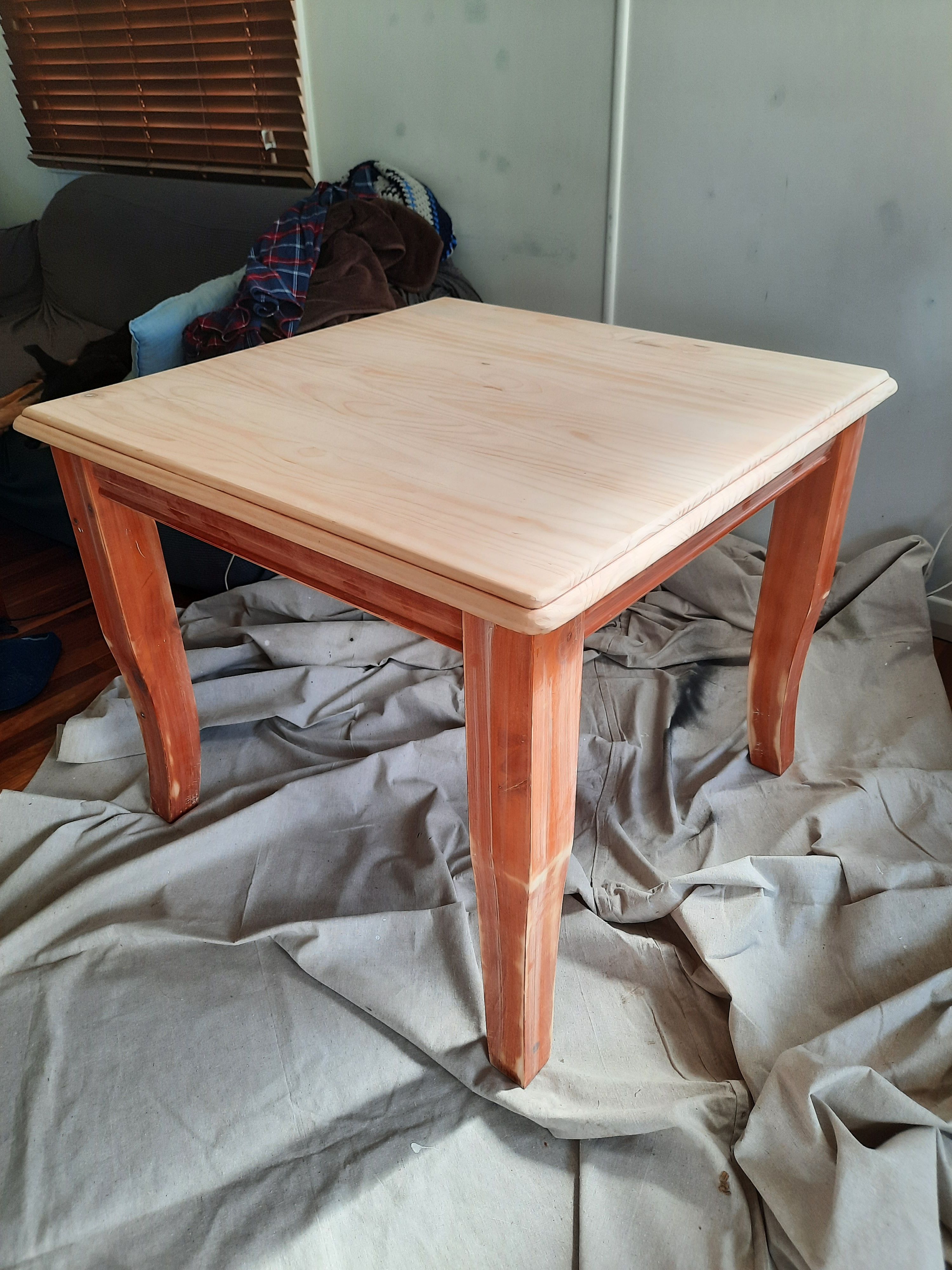 Upcycled dining table Bunnings community