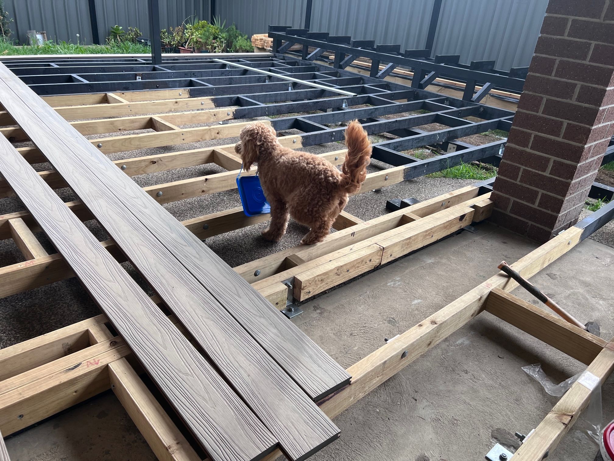 Lowlevel deck using composite boards Bunnings community