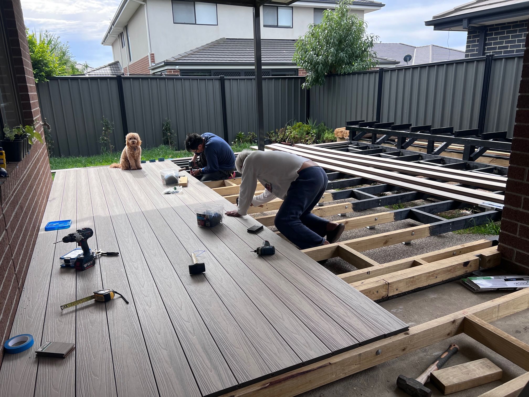 Lowlevel deck using composite boards Bunnings community