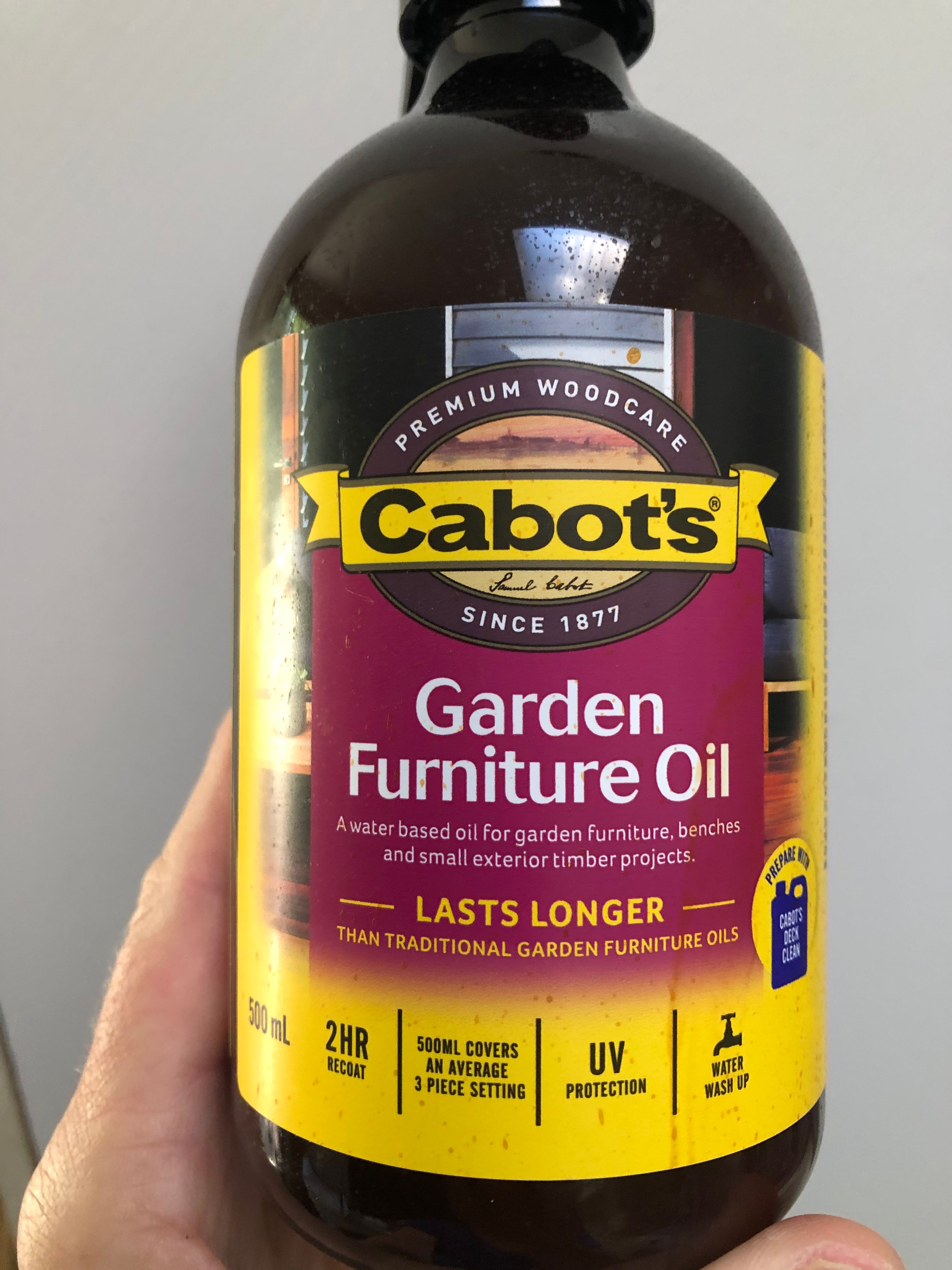 How to change outdoor furniture oil colo... Bunnings community