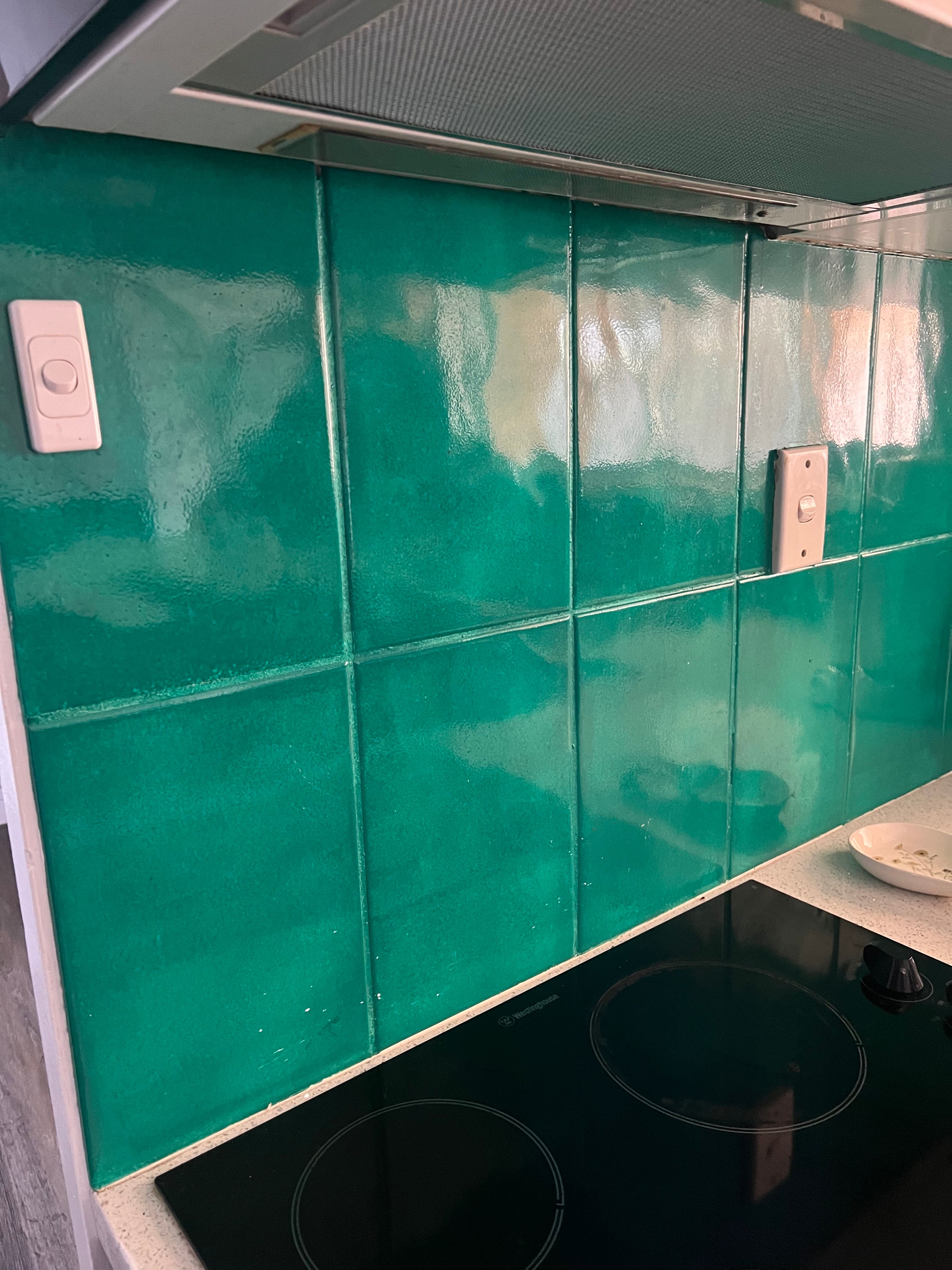 How to paint over painted kitchen splash... Bunnings community