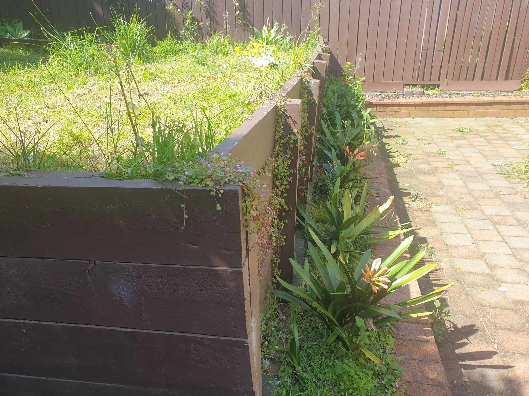 How to fix leaning timber retaining wall... Bunnings community