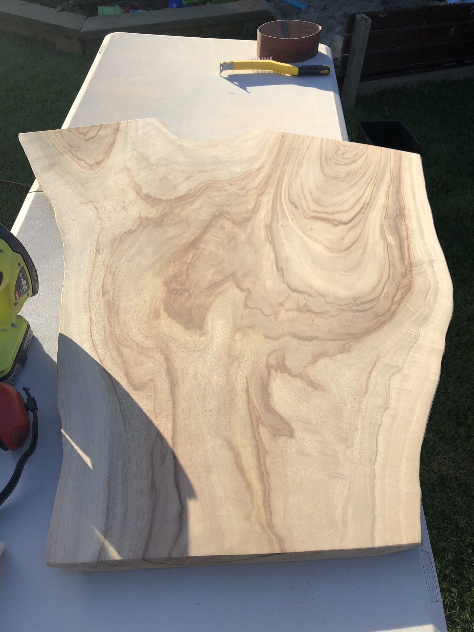 Level live edge timber slab Bunnings community