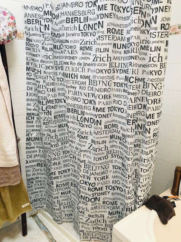 Removed the old shower screen and set up up a temp shower :)