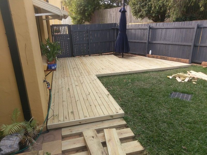 Low Profile Deck Bunnings Work, How To Build Decking On Uneven Patio