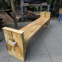 Bench seat using Pine sleepers