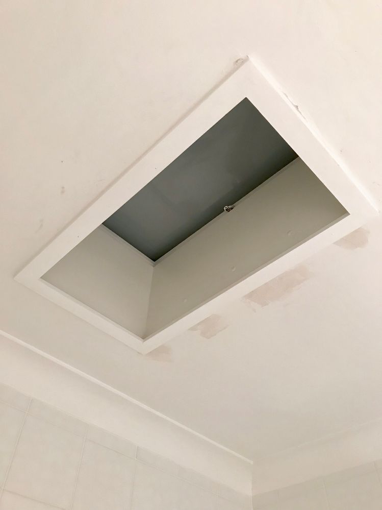 All installed. Bit of ceiling paint needed.