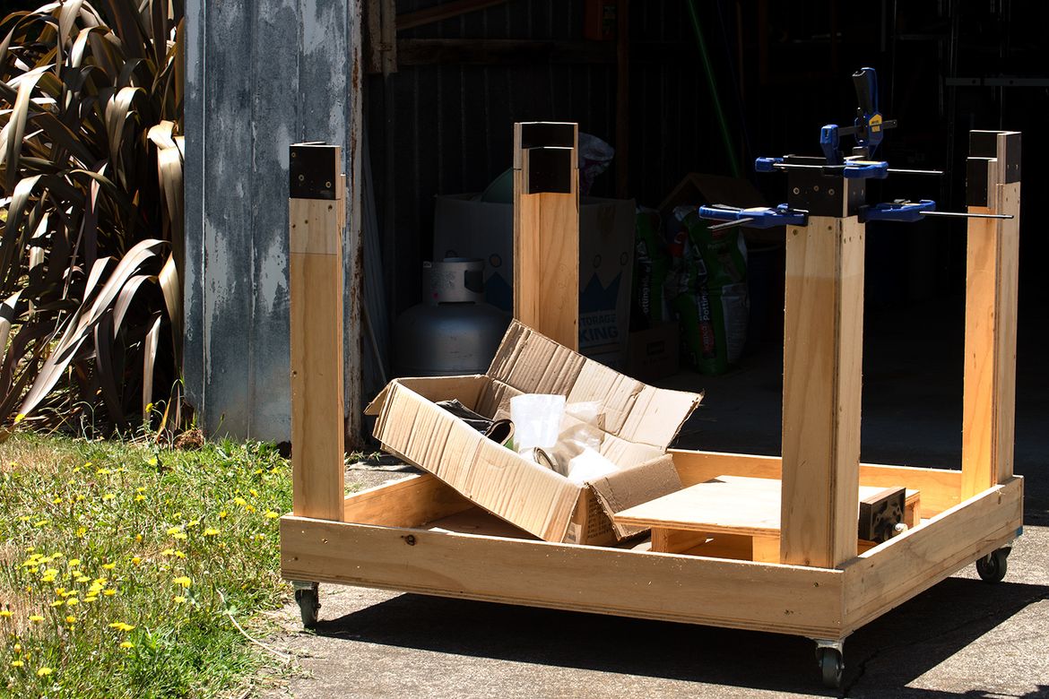 If you look closely you can actually see the growth spurts from ordinary plywood to scraps of film-faced plywood.