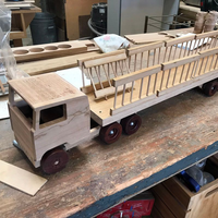 Wooden Mack truck model toy