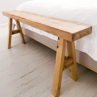 Skinny bench using reclaimed timber