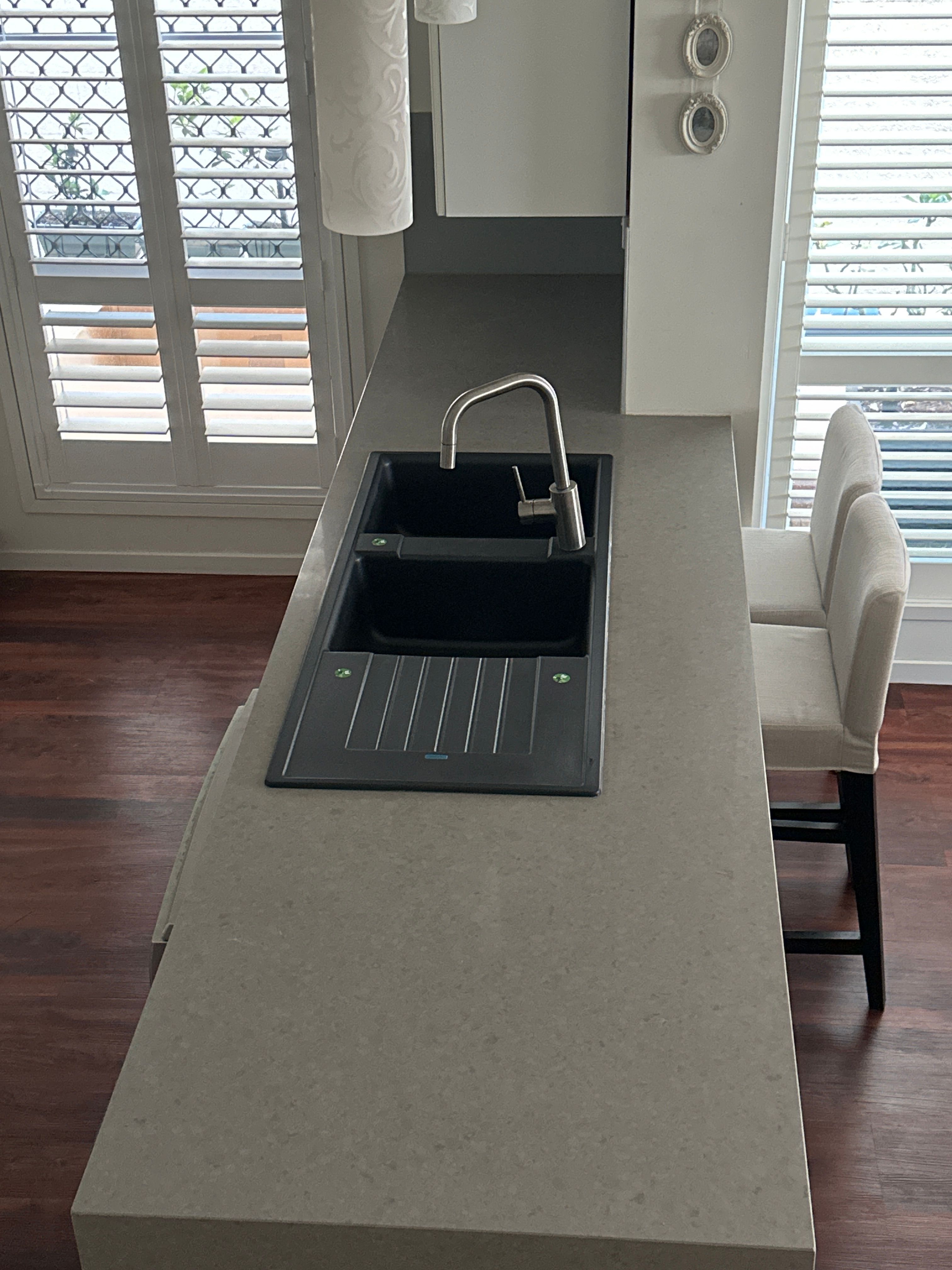 How to install new sink on stone bench t... Bunnings community