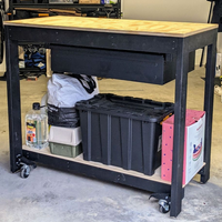 Adrianno's mobile workbench with storage and drawer