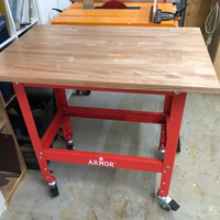 Joe's mobile workbench with Specrite timber top