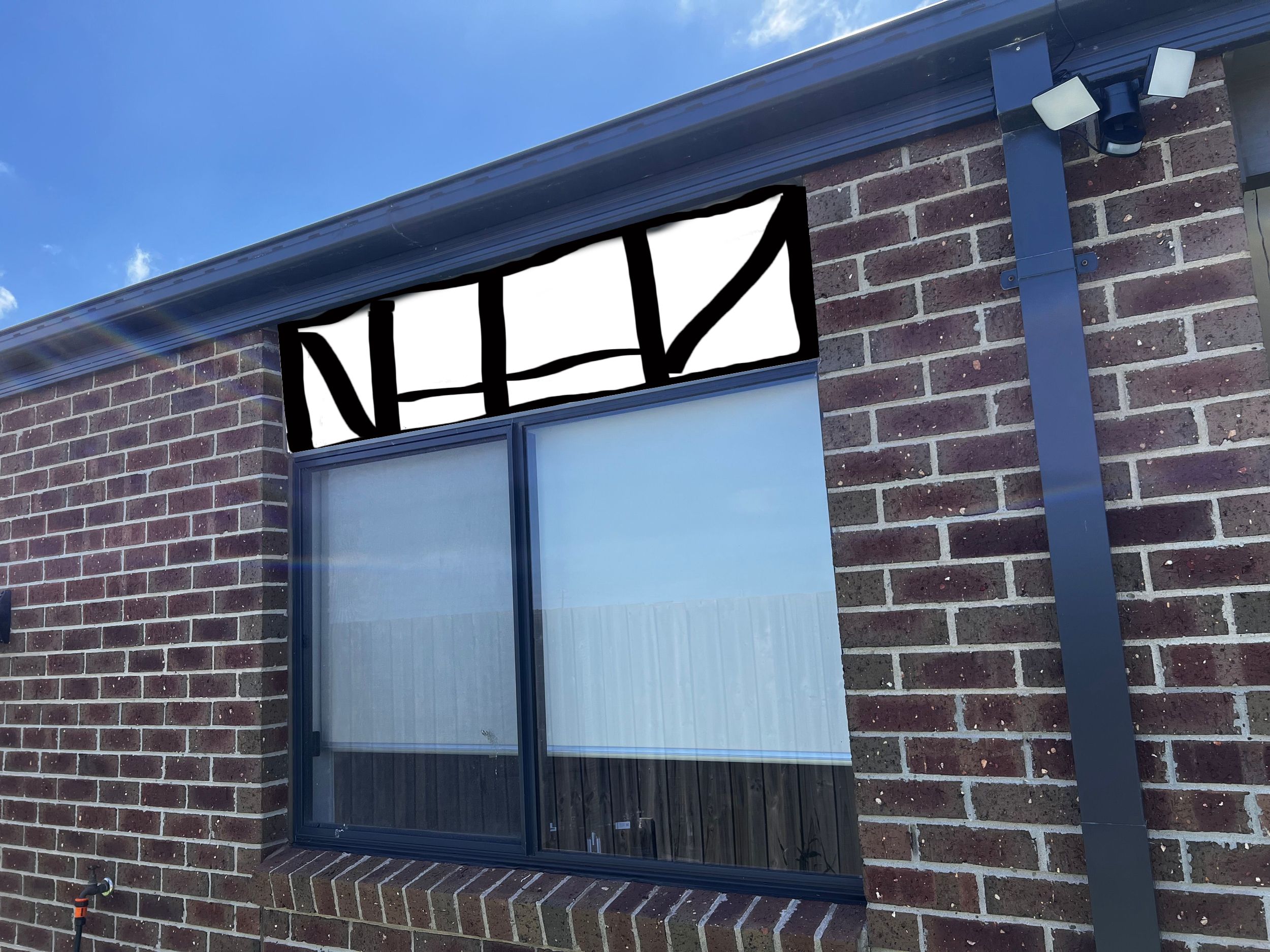 How to infill above garage and windows? Bunnings community