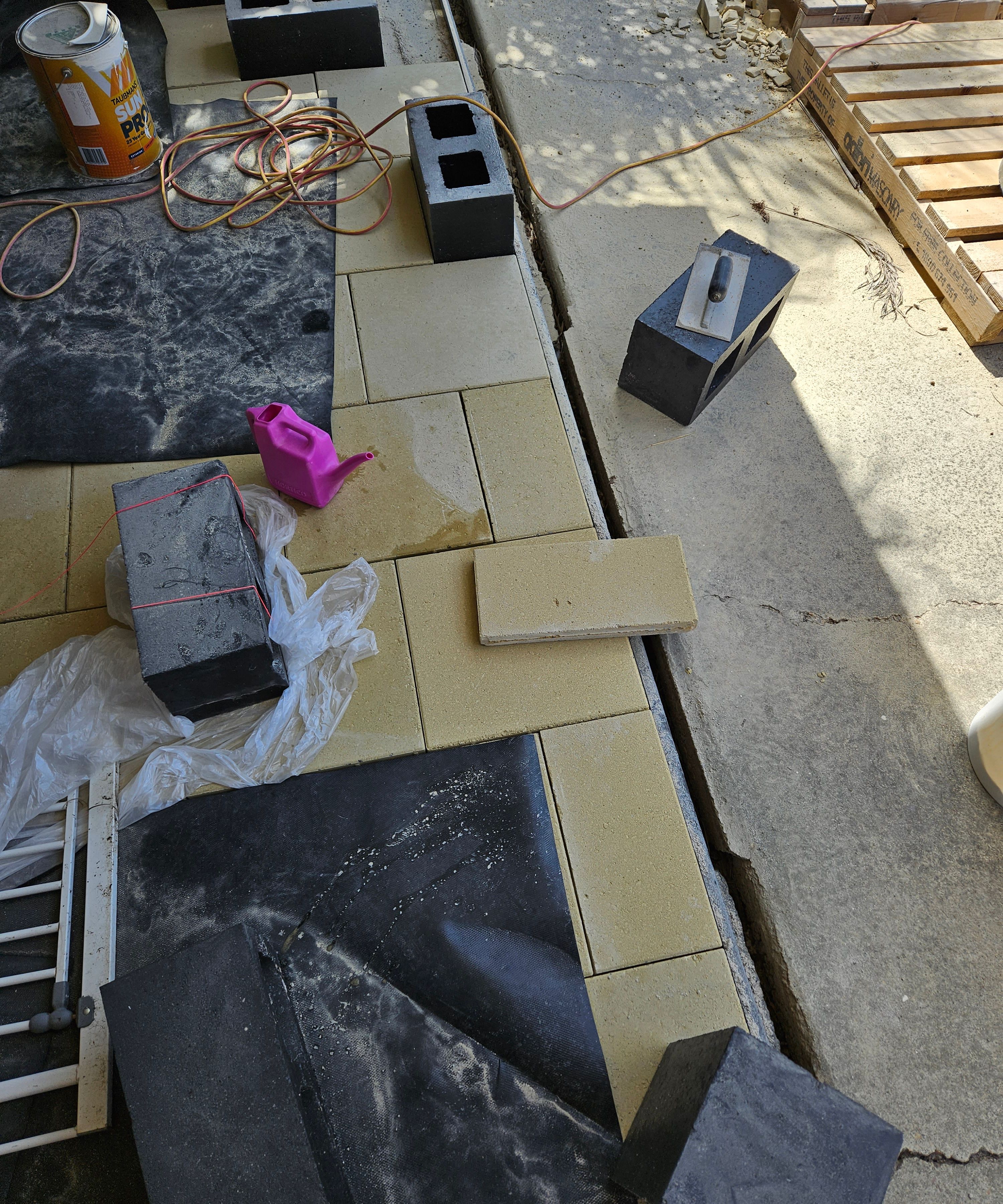 Re How to lay paving on my patio? Page 11 Bunnings community