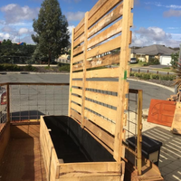 Privacy screen planter box using pallet timber