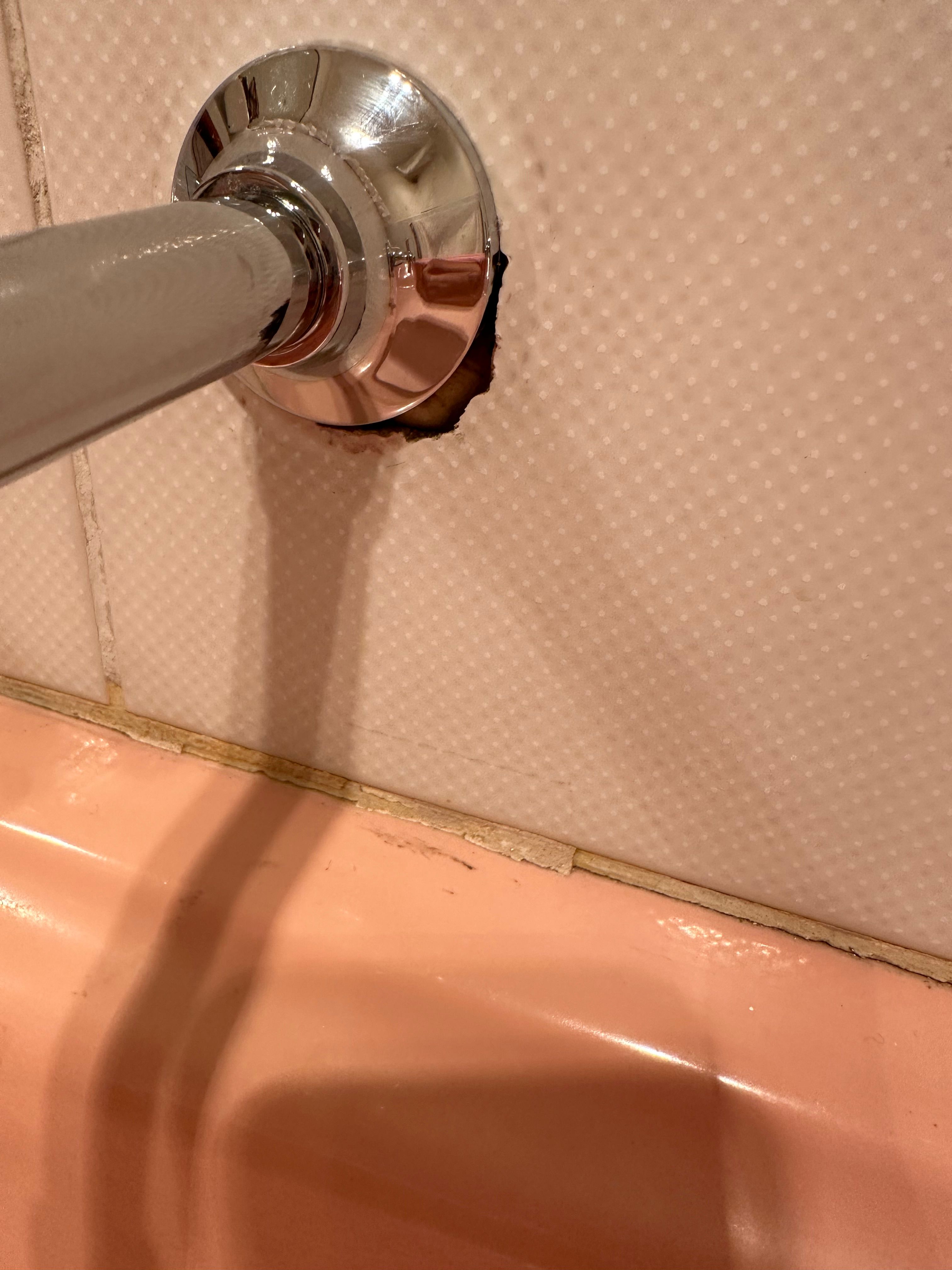 How do i cover hole around bathroom wall... Bunnings community