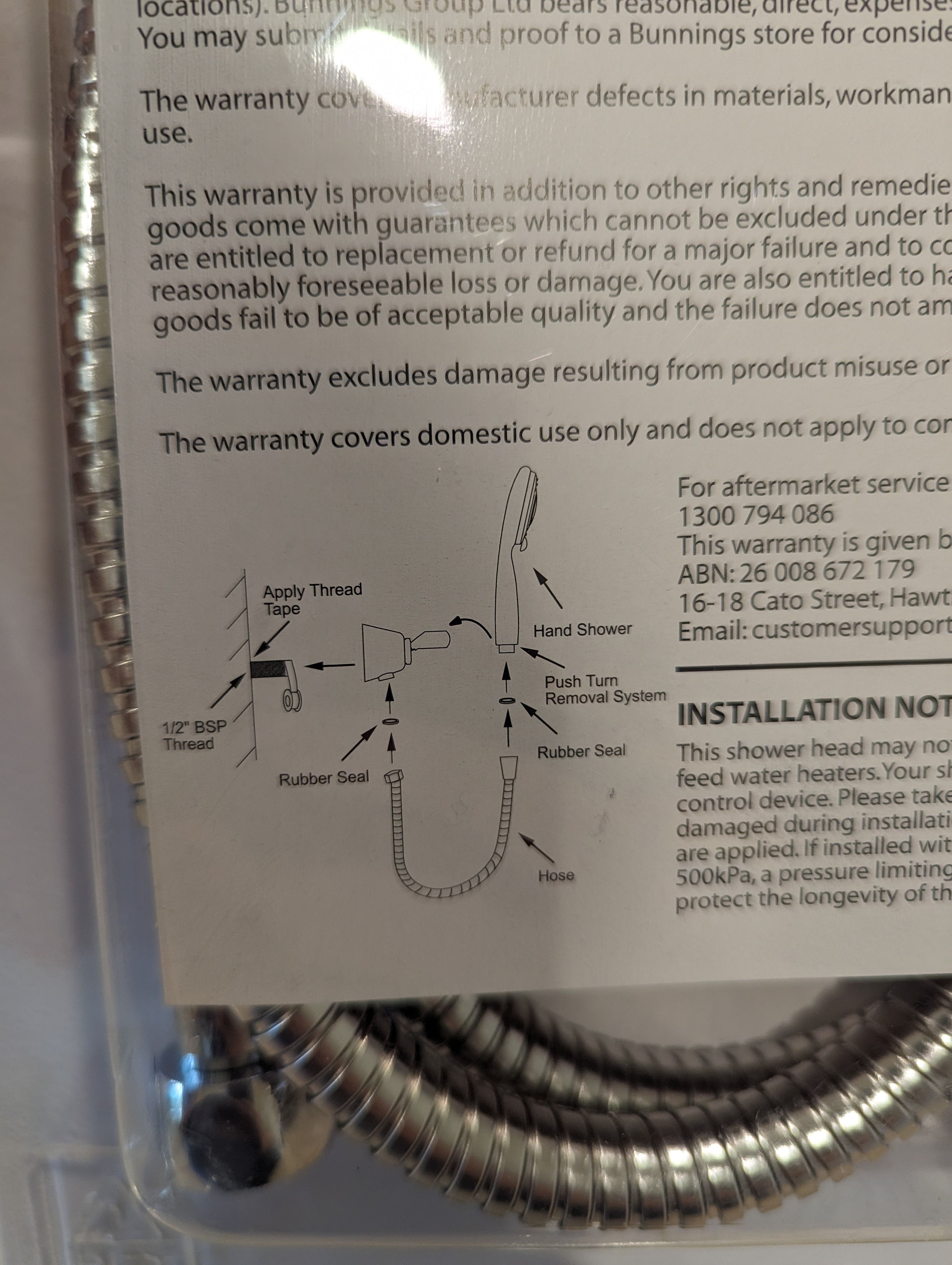 Solved How to replace a shower head? Bunnings community