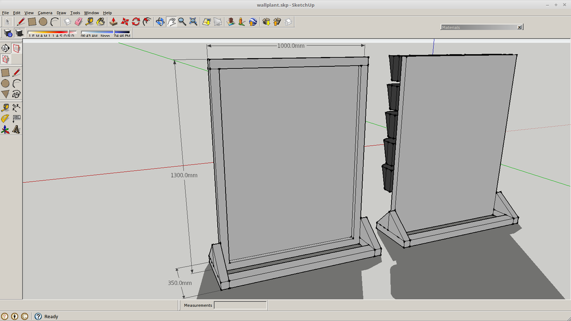 The bag of sand goes at the back.