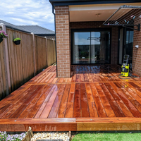 Low-level deck with picture framing