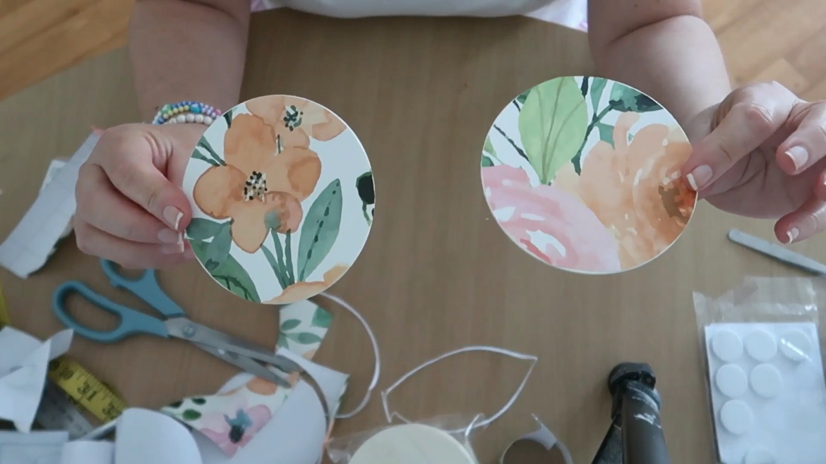 Lil coasters using craft coasters and wallpaper
