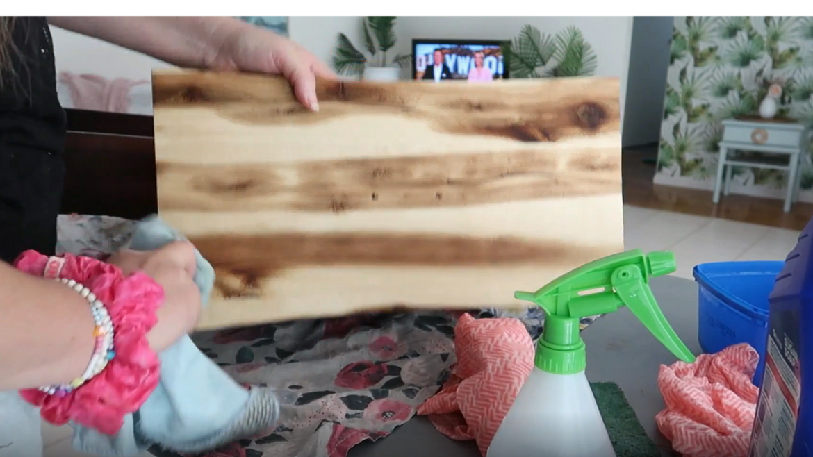 Using sugar soap removes dirt and residue.