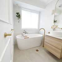 Luxury D.I.Y. bathroom renovation with bathtub