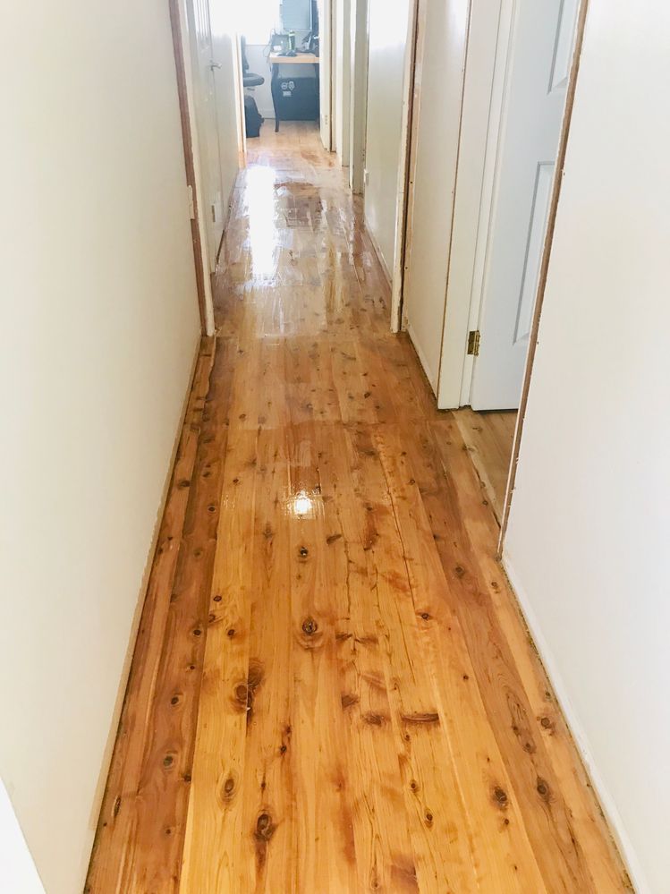 First coat of satin clear done. Need to find a 4 hour slot when everyone is out if the house to finish it.