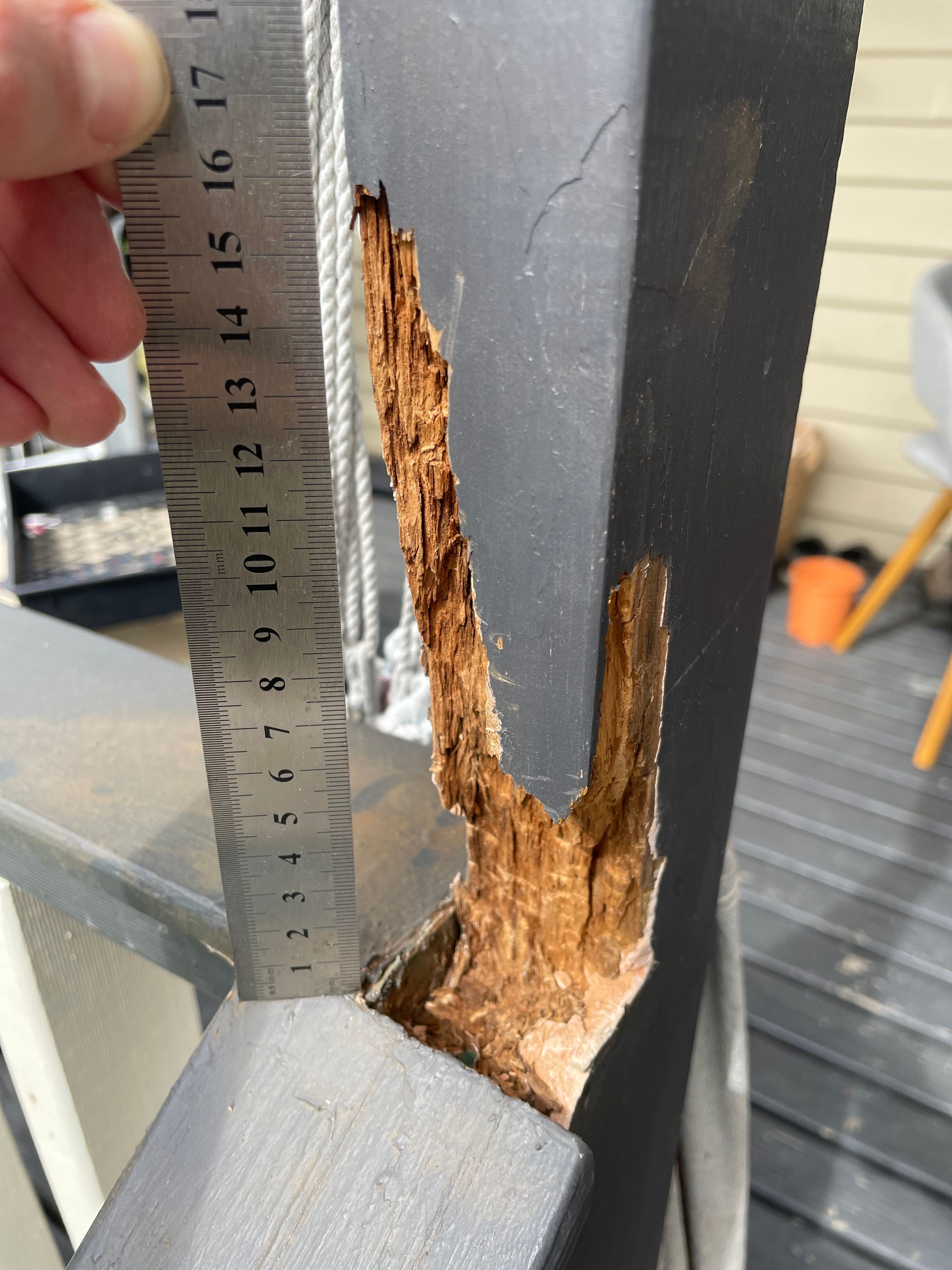How to repair rotten timber post on deck... Bunnings community
