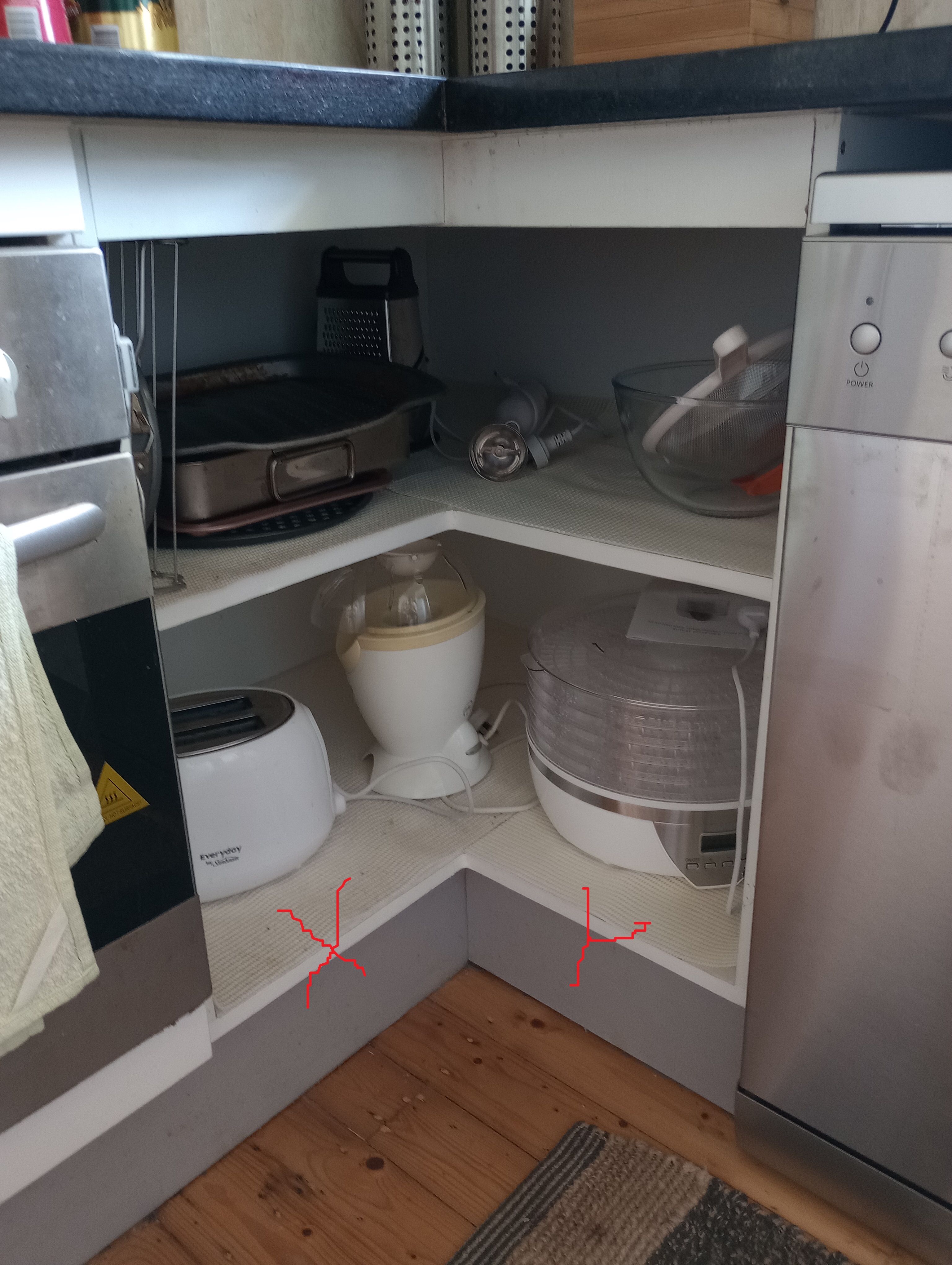 How to replace corner kitchen do... Bunnings community