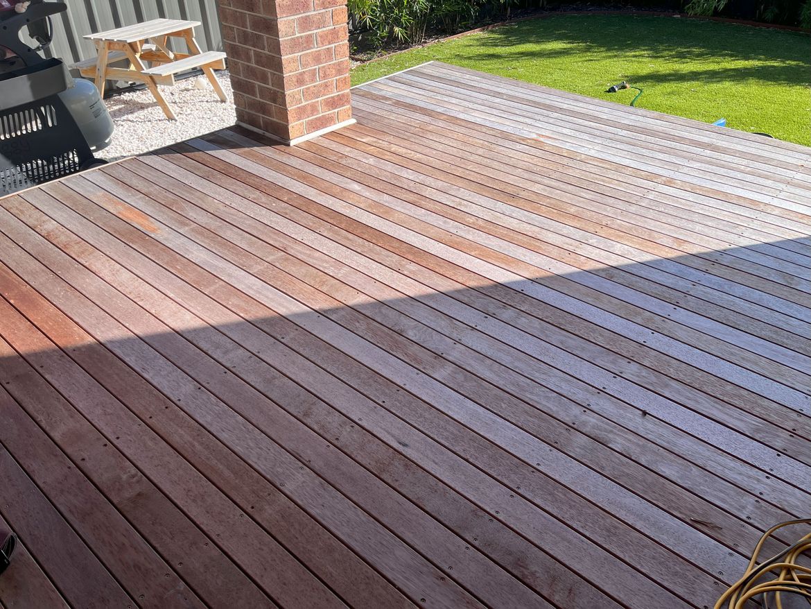 uneven weathered deck