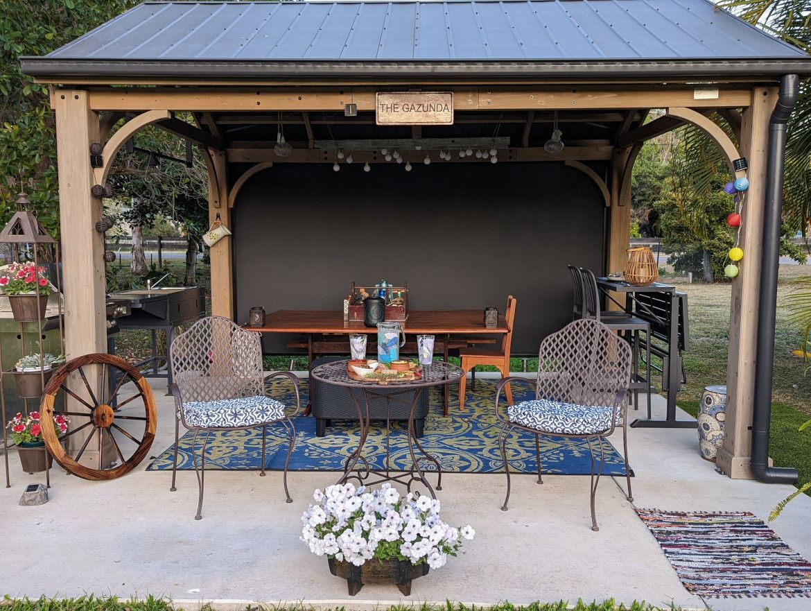 Outdoor entertainment area with gazebo Bunnings community