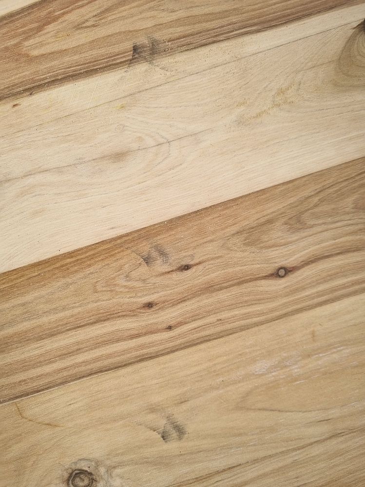 Drum sander left these black marks