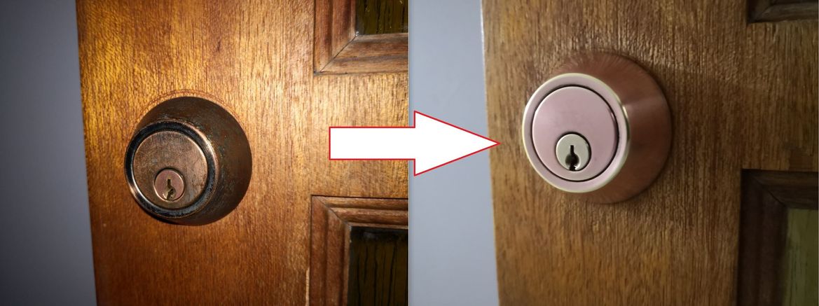 elbow grease+dishwashing scourer