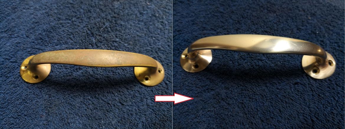 Nice and shiny, we arnt installing it again though so I will have to bog some holes in the door before painting or replacing the door eventually