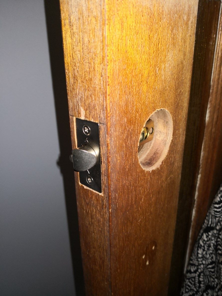 First door handle install Bunnings community