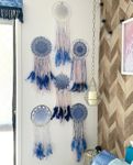 hand made cutain valance and dreamm catchers (hand died)