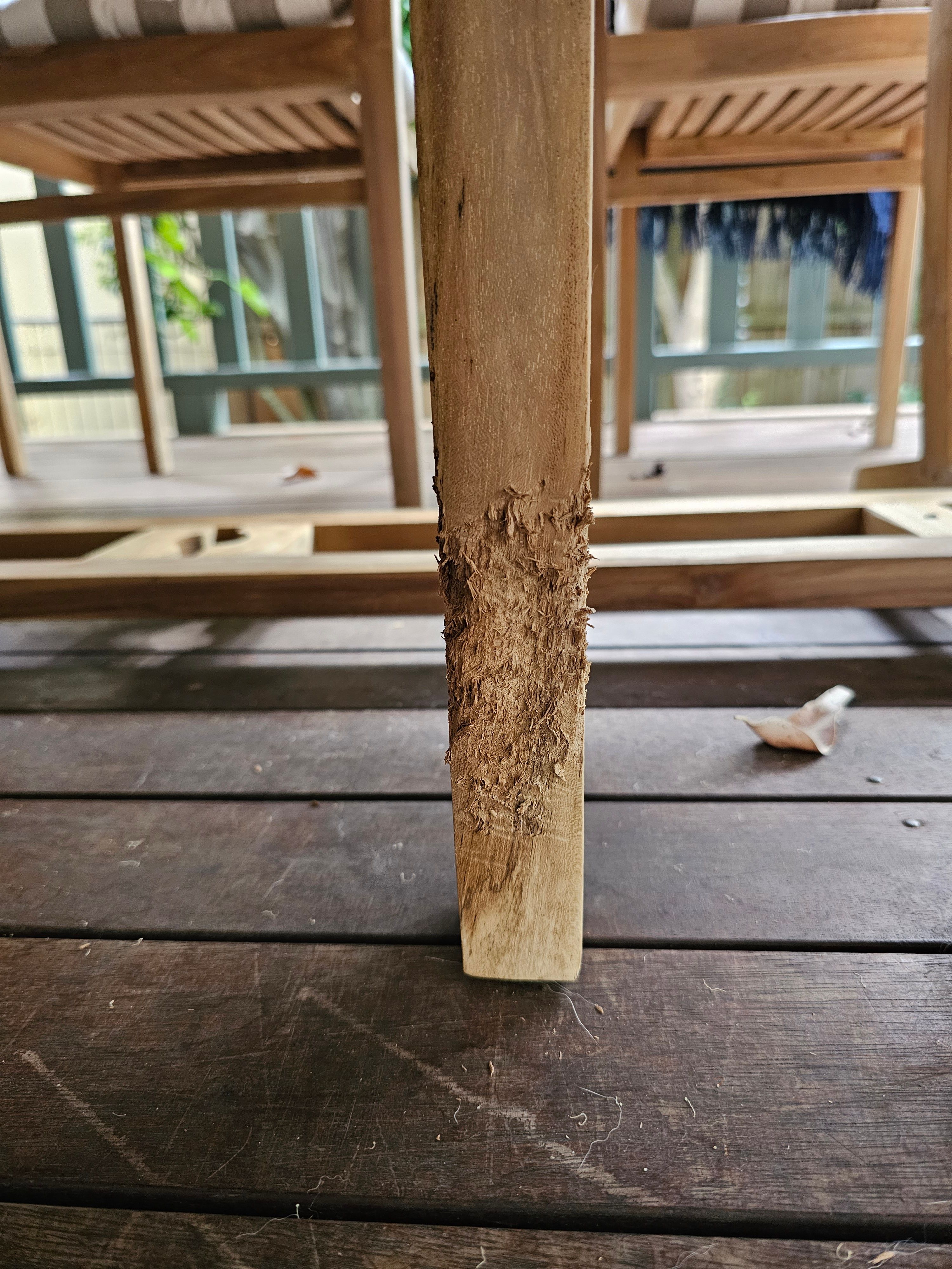 How to fix damaged Teak chair? Bunnings community