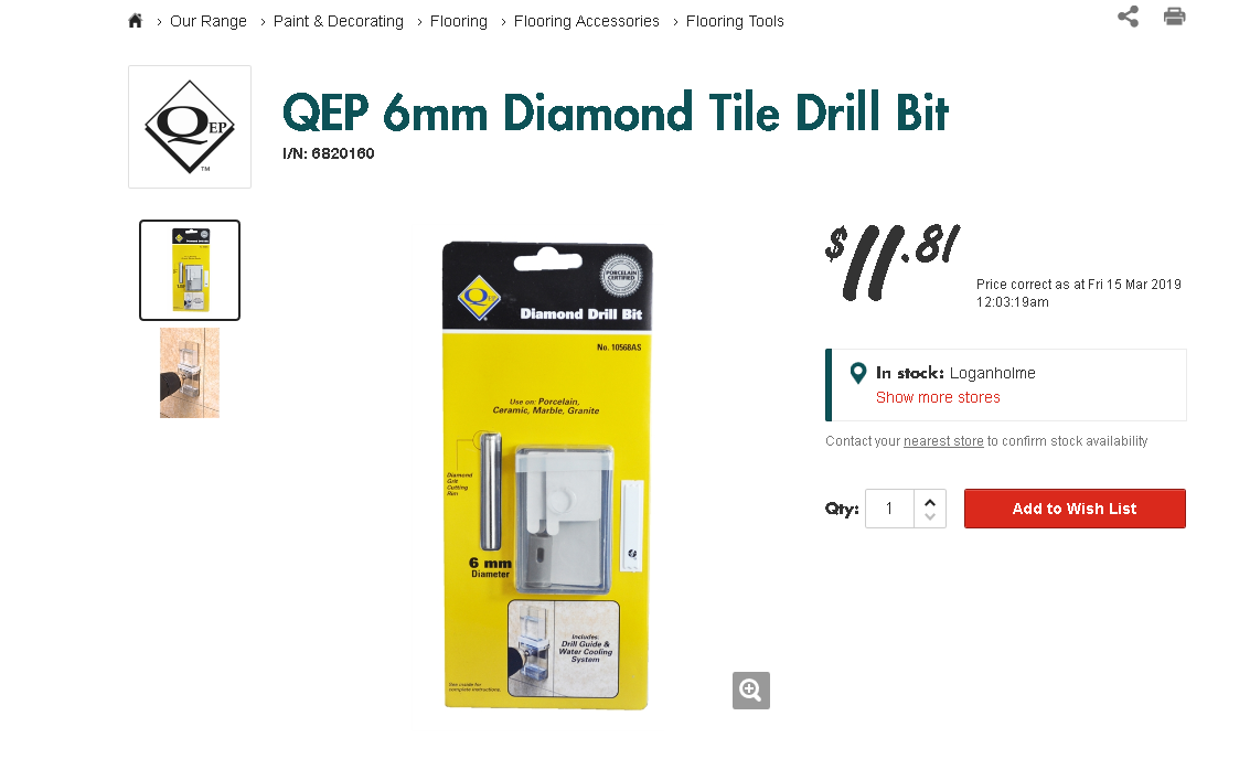 comes in different diameters so choose wisely.