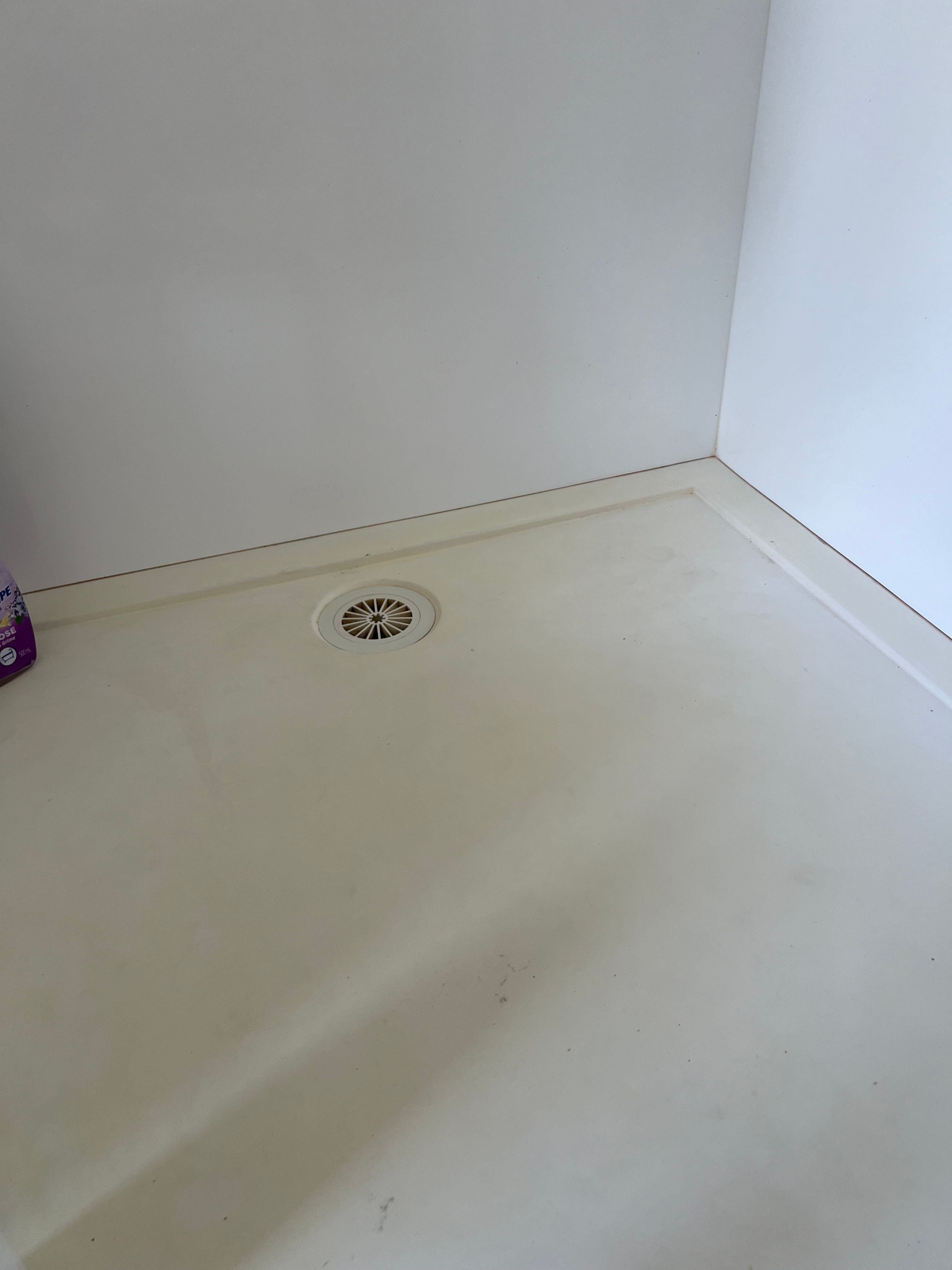 How to fix a shower base stained yellow? Bunnings community