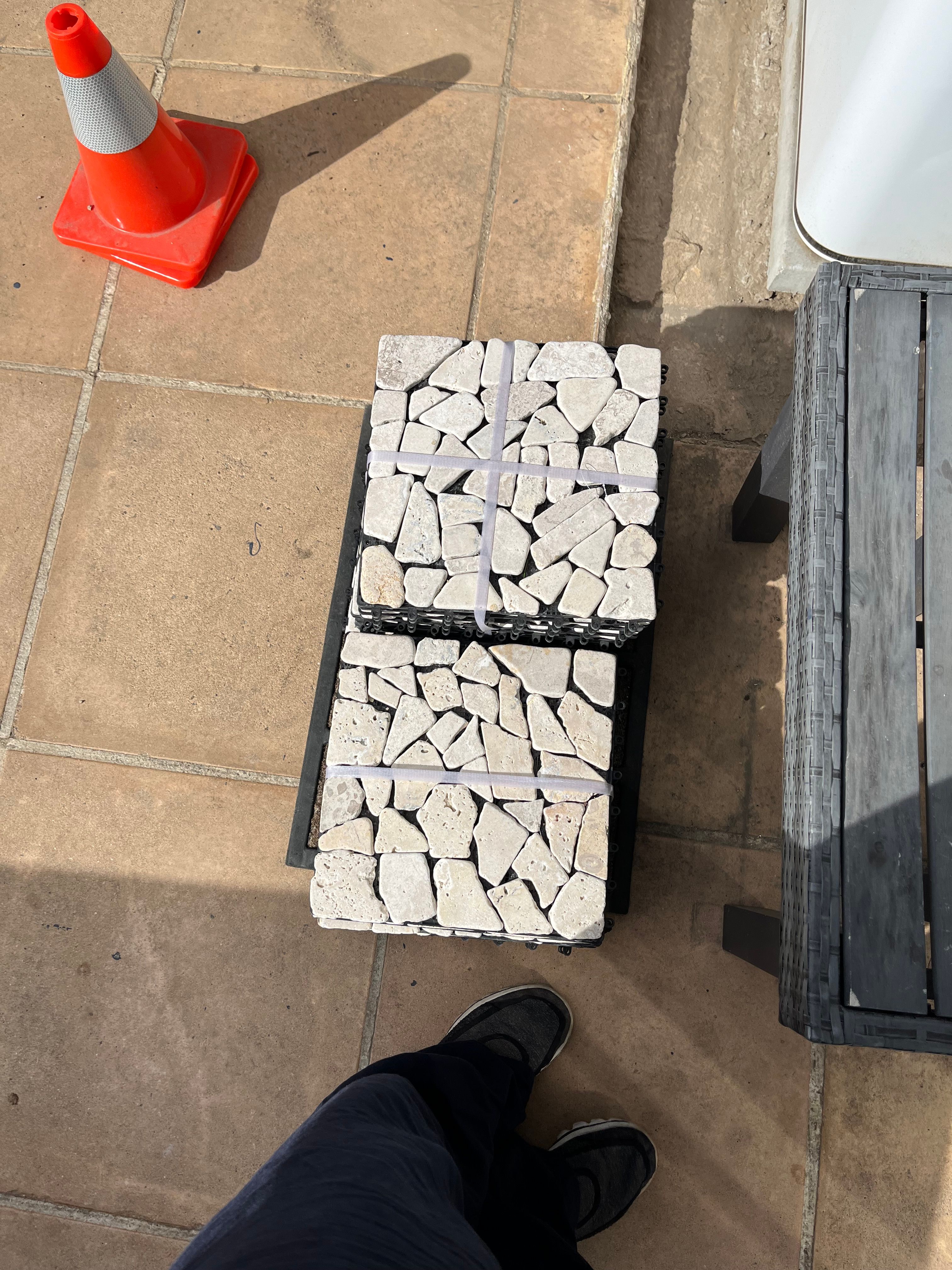 How to lay tiles over concrete remains o... Bunnings community