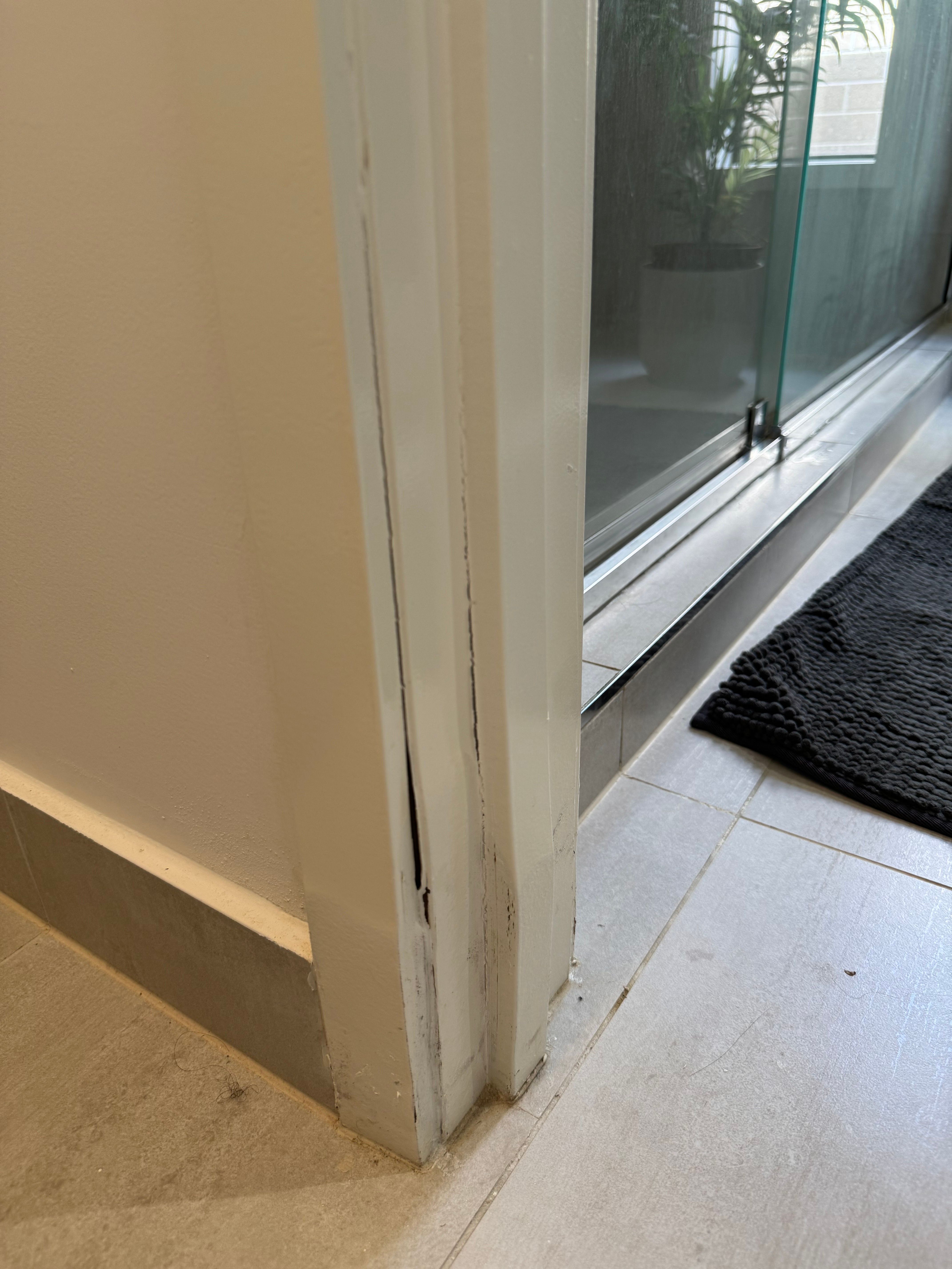 How to fix swollen door frame next to sh... Bunnings community
