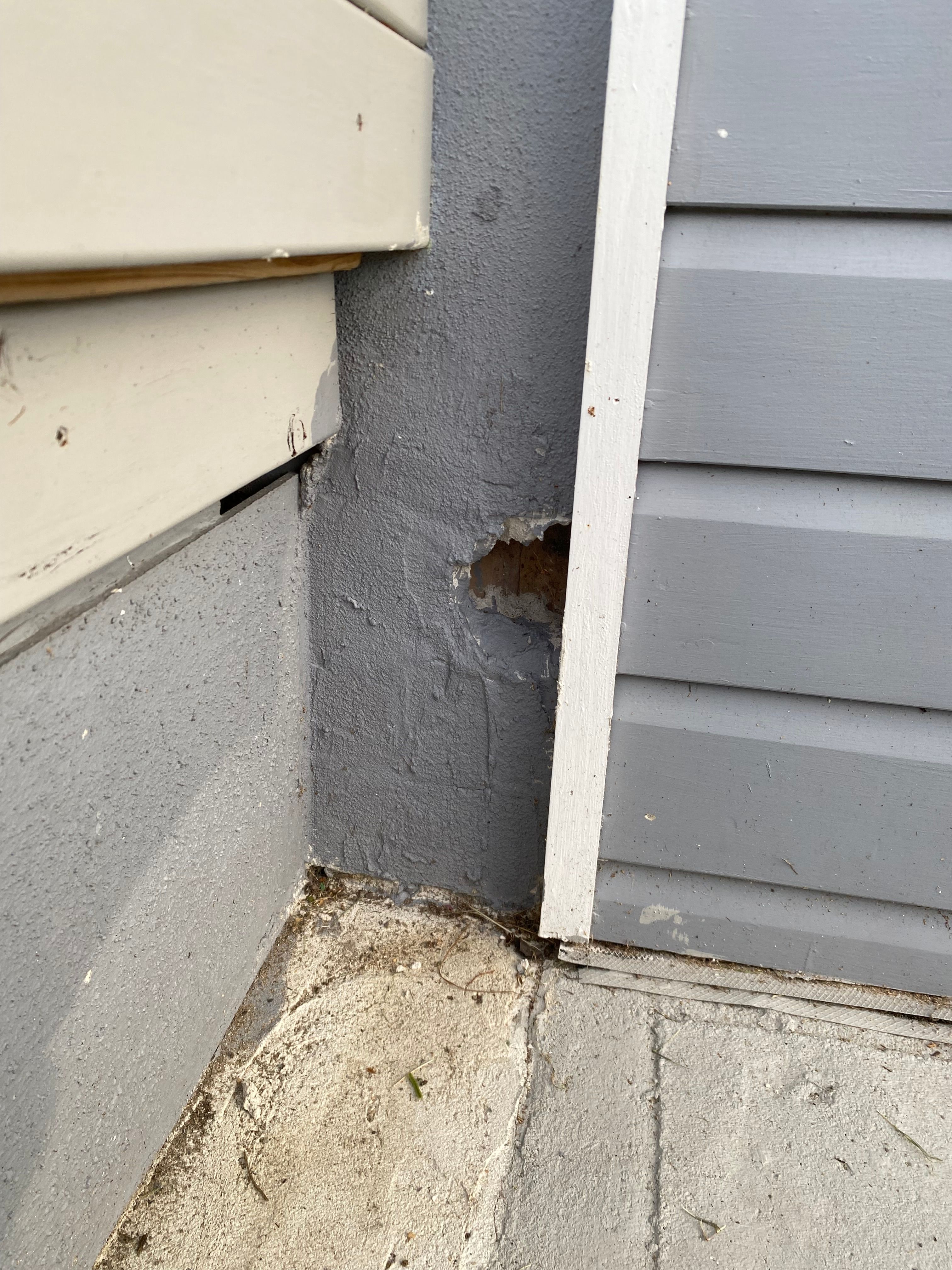 How to repair hole on exterior concrete Bunnings community