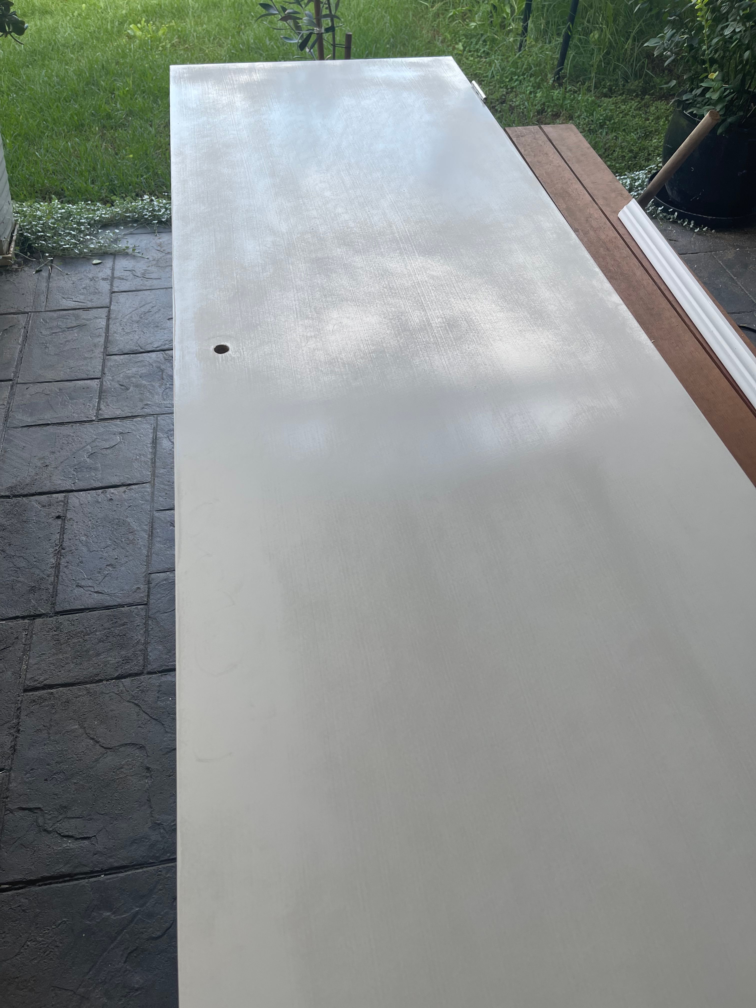 DIY wainscotting on linen cupboard doors Bunnings community