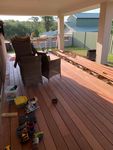 140mm Merbau decking with 5mm spacing.