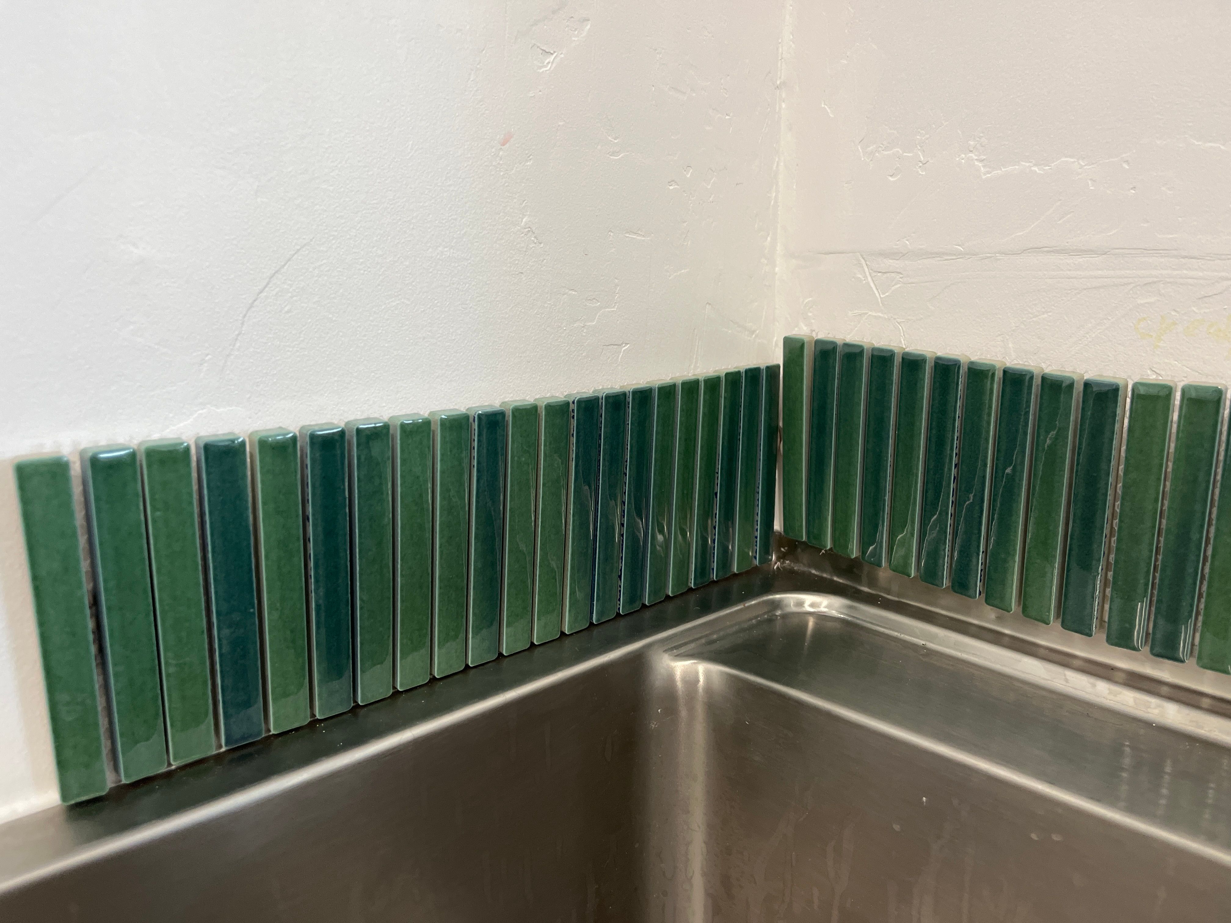 How to tile wall around a laundry trough... Bunnings community