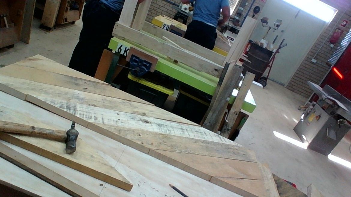 Just starting to put the table top together....