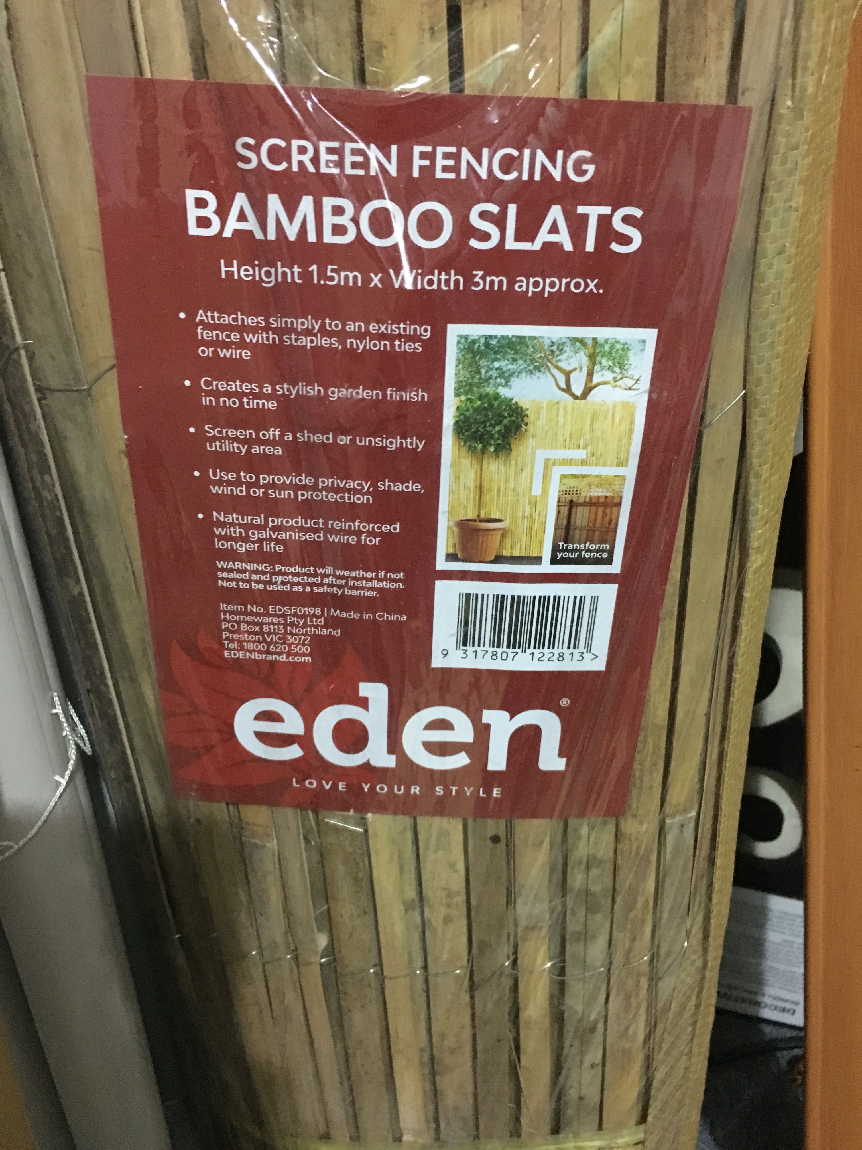 How to attach bamboo fencing onto Colorb... Bunnings community