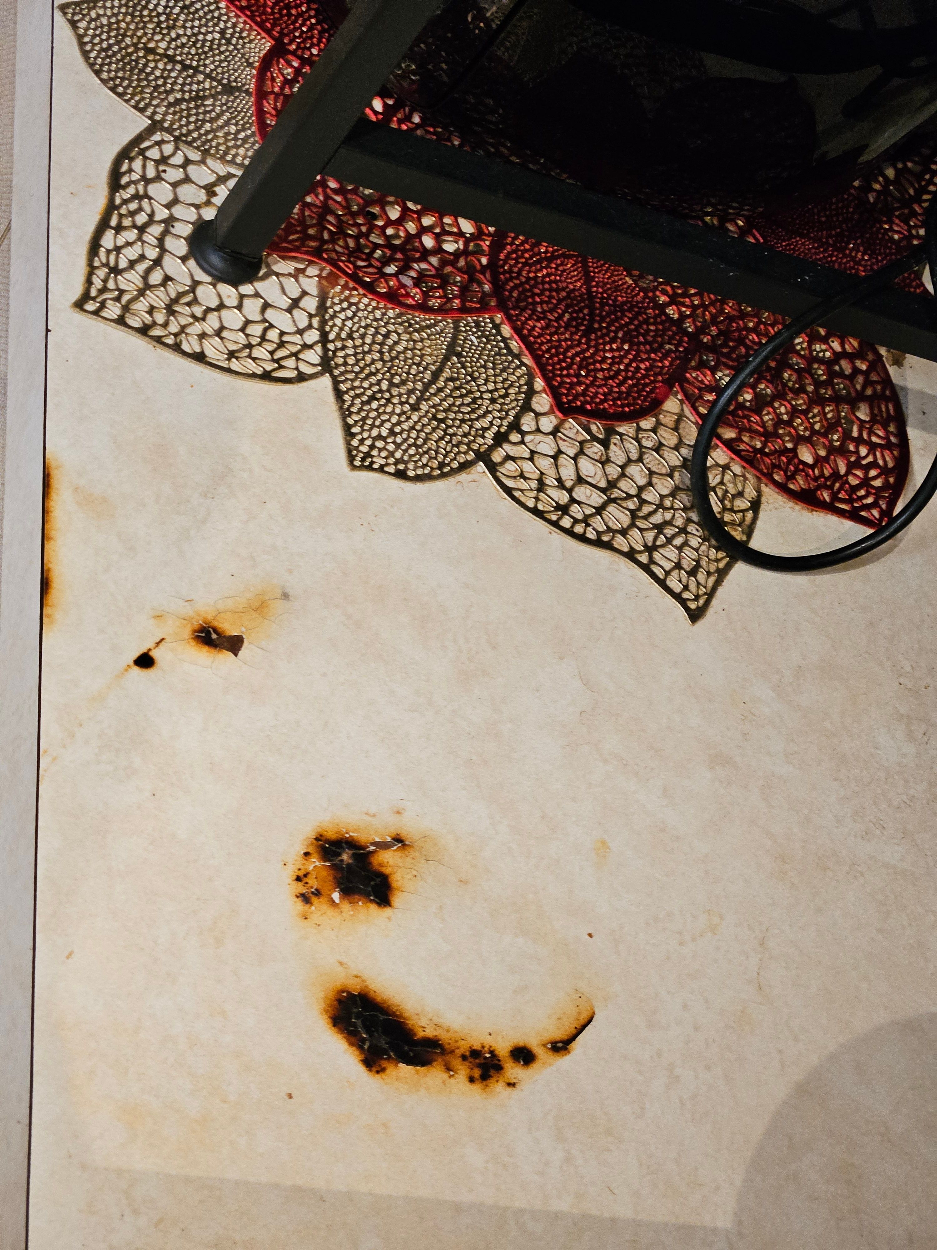 How to fix burn marks on MDF tabletop wi... Bunnings community