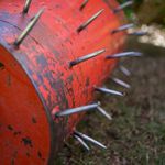 Hire a spiked roller for aerating larger lawns